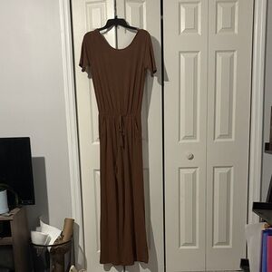Elegant Brown Maxi Dress